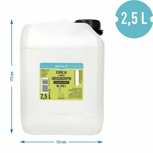 Esencija s okusom kruške, s prirodnom aromom, 2,5 L - 3