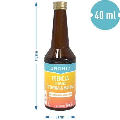 Esencija s okusom limuna i maline - 40 ml, za 4L - 7