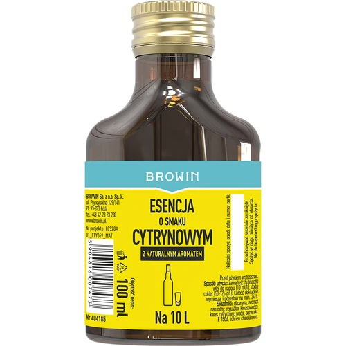 Esencija s okusom limuna s prirodnom aromom za 10 L - 100 ml