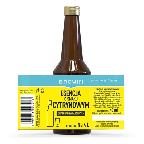 Esencija s okusom limuna s prirodnom aromom za 4 L - 40 ml - 6