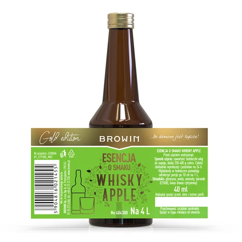 Esencija s okusom Whisky Apple - 40 ml, za 4 L - 4