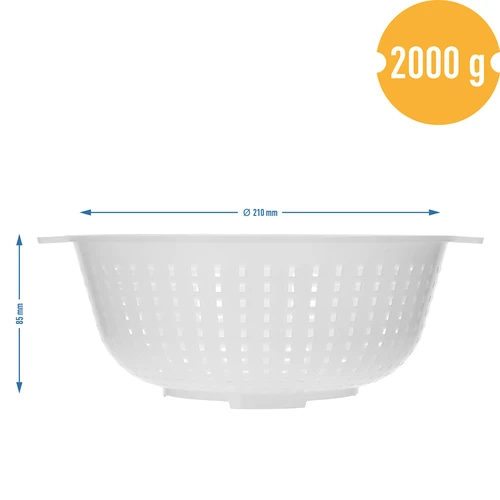 Forma za sir tipa korycińskiego Ø 21/11 x 8,5 cm za 2 kg - 7