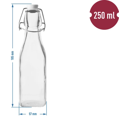 Hermetička Kvadratna boca 250 ml - 2