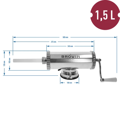 Horizontalna punilica 1,5 kg sa silikonskim klipom - 10