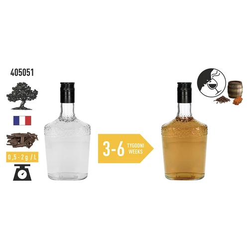 Jako tostirane hrastove pahuljice za aromatizaciju alkohola (viski, burbon, brendi, konjak, pivo), 50 g - 6