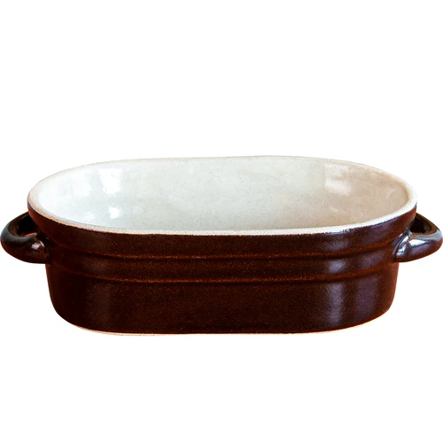 Kameni lonac - lonac za mast, duguljast s poklopcem 0,75L - 2