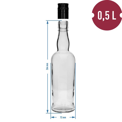 Kapetanska boca 500 ml s navojnim čepom, 1 kom. - 4