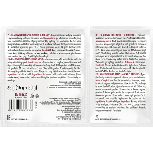 Klarowin Duo Rapid - hitosan + kieselsol, 65 g - 2