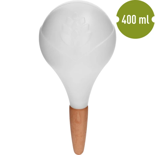 Kugla za navodnjavanje biljaka, bijela mat s keramičkom nogom, 400ml - 2