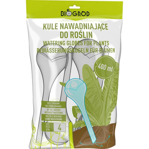 Kugle za navodnjavanje, prozirne, 400 ml, 4 kom. - 3