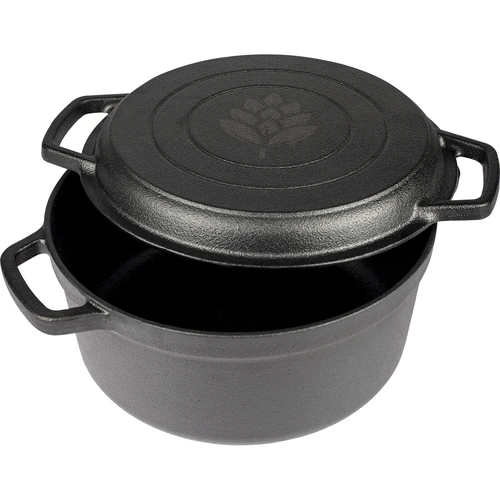 Lonac od lijevanog željeza s tavom, 5 L + 1 L - 3