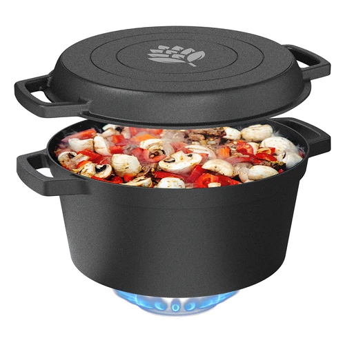 Lonac od lijevanog željeza s tavom, 5 L + 1 L - 7