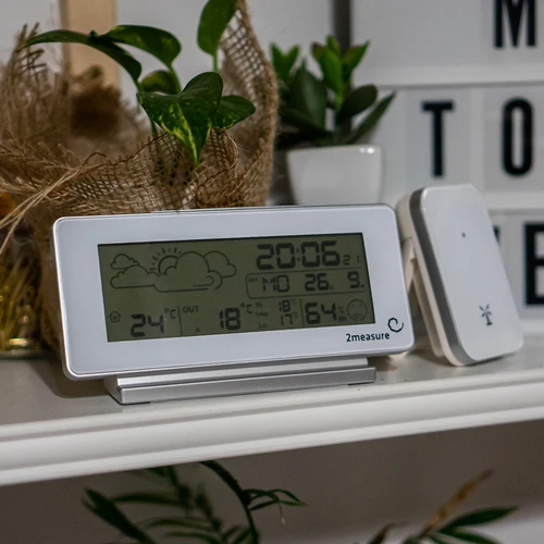 Meteorološka stanica RCC, DCF – elektronička, bežična, s osvijetljenim senzorom, bijela - 10