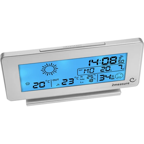 Meteorološka stanica RCC, DCF – elektronička, bežična, s osvijetljenim senzorom, bijela - 3