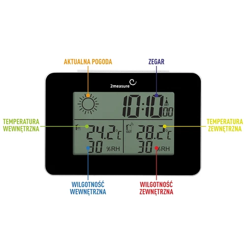 Meteorološka stanica RCC – elektronička, bežična, osvijetljeni senzor, crna - 10