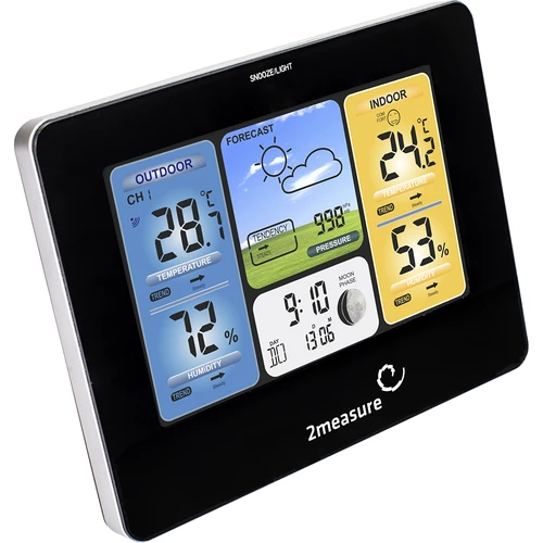 Meteorološka stanica RCC – elektronička, osvijetljena, bežična, senzor, crna - 6