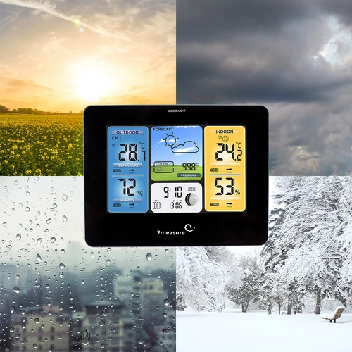 Meteorološka stanica RCC – elektronička, osvijetljena, bežična, senzor, crna - 18