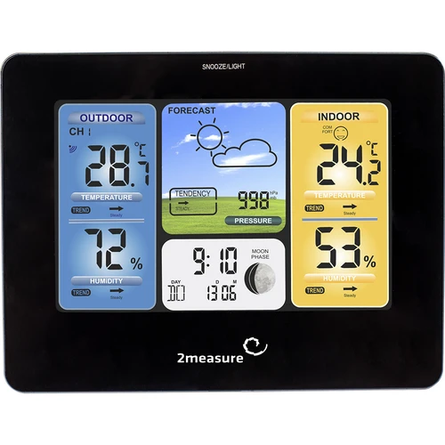 Meteorološka stanica RCC – elektronička, osvijetljena, bežična, senzor, crna - 4