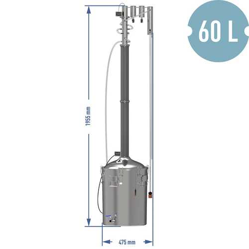 Modularni destilator Convex električni 60 L - Perun XXL - 16
