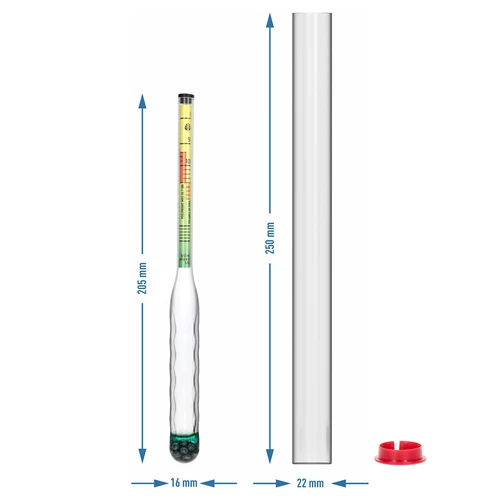 Nelomljiv salinometar s epruvetom, raspon mjerenja: 0–300 g soli/L - 4