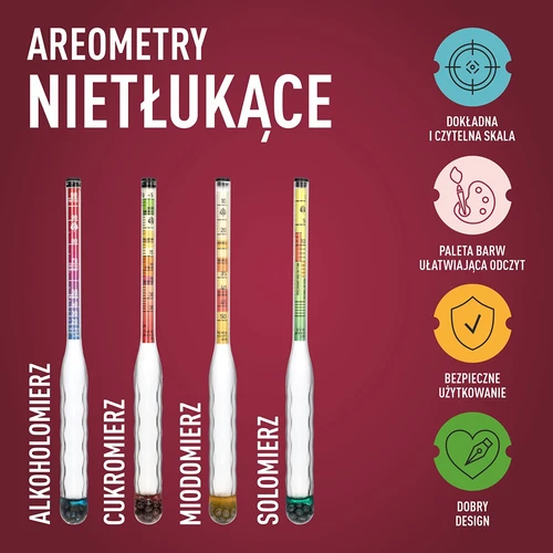 Nerazbijivi salinometar s epruvetom, raspon mjerenja: 0-300 g soli/L - 7