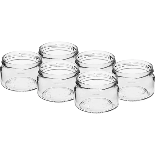 Niska staklenka 200ml - s crnim poklopcem fi 82/6, 6 kom. - 4