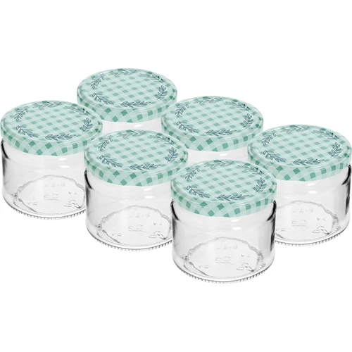 Niska staklenka 330ml - s poklopcem u boji fi 82/6, 6 kom.