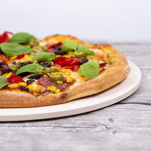 Okrugli kamen za pizzu, izrađen od kordierita, promjer 33 cm - 19