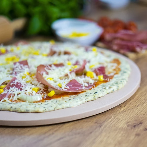 Okrugli kamen za pizzu, izrađen od kordierita, promjer 33 cm - 9