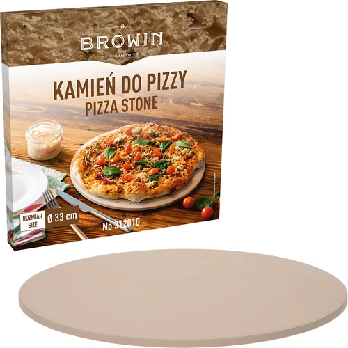 Okrugli kamen za pizzu, izrađen od kordierita, promjer 33 cm - 5
