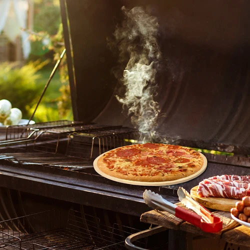 Okrugli kamen za pizzu, izrađen od kordierita, promjer 33 cm - 16