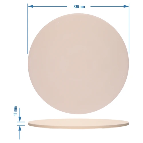Okrugli kamen za pizzu, izrađen od kordierita, promjer 33 cm - 7