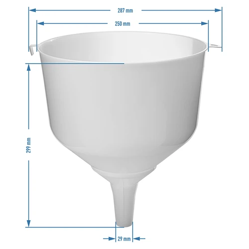Plastični lijevak fi25 za balone, visoki rub - 4