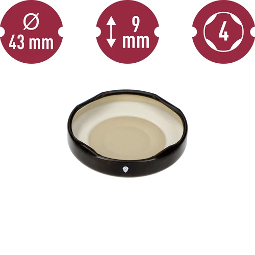 Poklopac fi 43/4 crni - 10 kom - 6