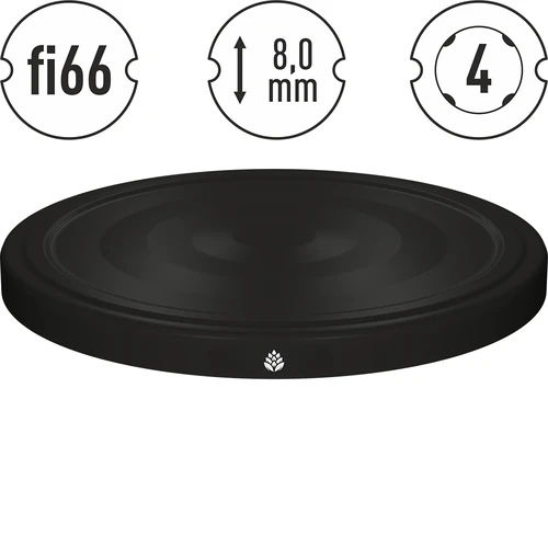 Poklopac fi 66/4 crni - 10 kom - 4