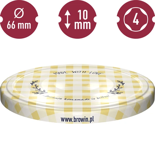 Poklopac fi 66 karirani - 10 kom. - 10