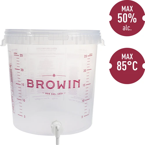 Posuda za fermentaciju 30 L s poklopcem i slavinom - 4