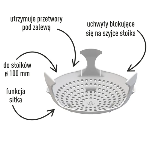 Pritisak - sito za prerađevine, kiseljenje i ocat - za staklenke fi 100 - 3