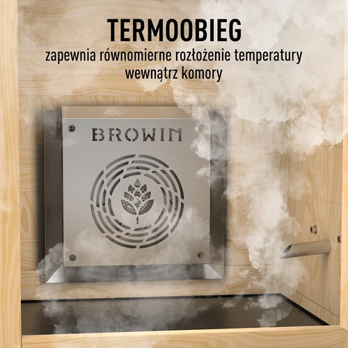 Pušnica 115 L dragON Wood 60E - drvena opaljana, s električnim grijaćim modulom i kontrolerom - 6