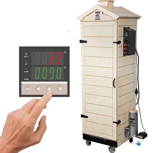 Pušnica dragON PLYWOOD NATURE – bezokvirna, modularna, s digitalnim upravljačem, 320L