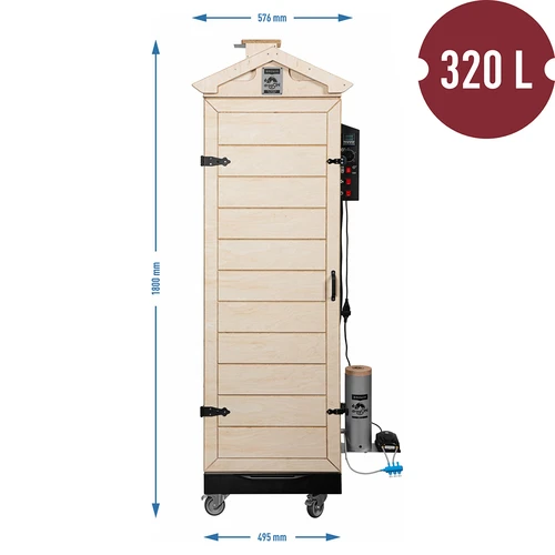 Pušnica dragON PLYWOOD NATURE – bezokvirna, modularna, s digitalnim upravljačem, 320L - 8