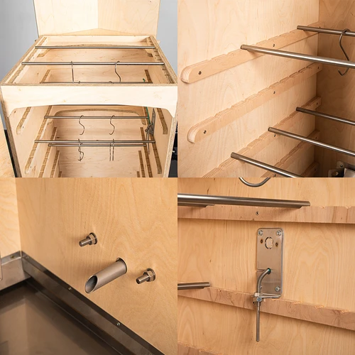Pušnica dragON PLYWOOD NATURE – bezokvirna, modularna, s digitalnim upravljačem, 320L - 5