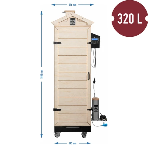 Pušnica dragON PLYWOOD NATURE – bezokvirna, modularna, s Wi-Fi upravljačem, 320 L - 8