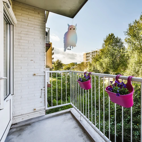 Reflektirajući privjesak za odstranjivanje ptica - sova s zvončićima - 11