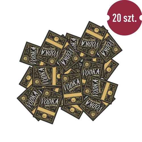 Samoljepljive etikete 60x90 mm za boce, votku, crne, 20 kom. - 3
