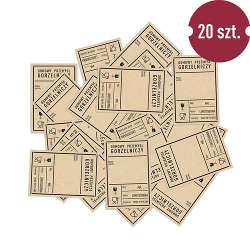 Samoljepljive naljepnice 60x90 mm za boce, votku, PRL, 20 kom. - 3
