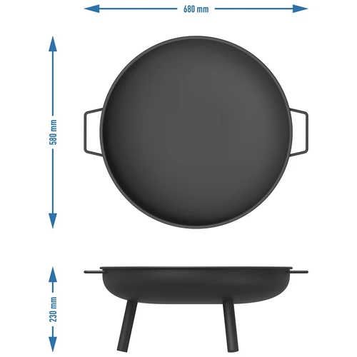 Set ložište fi 58 cm i pograbljač-držač za kotlić ili poklopac lijevanog lonca - 8