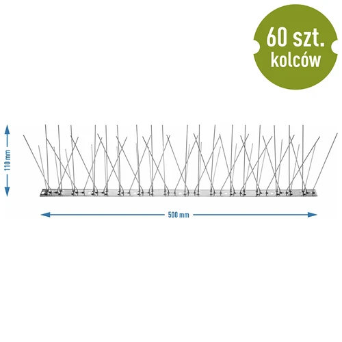 Šiljci za ptice, na metalnoj traci, 10 kom. - 9