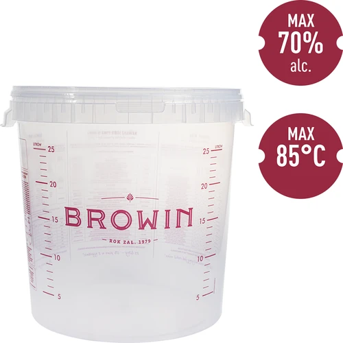 Spremnik za fermentaciju 30L s tiskom, 2 cijevi - 10