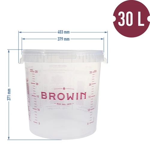 Spremnik za fermentaciju 30L s tiskom, 2 cijevi - 5